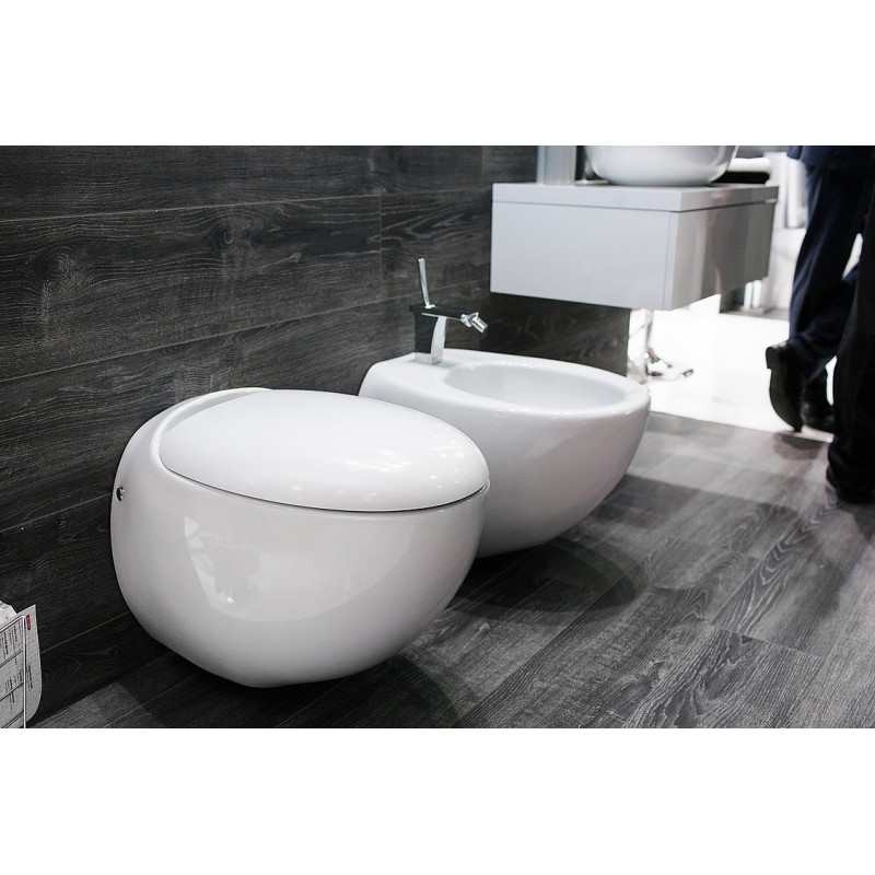 Унитаз подвесной безободковый Sanita Luxe Ringo S1 сиденье дюропласт Soft close