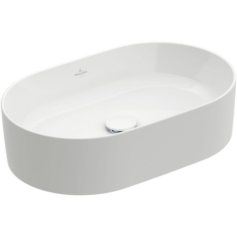 Раковина накладная Villeroy & Boch Collaro 560x360x145мм, белый альпийский CeramicPlus, без перелива
