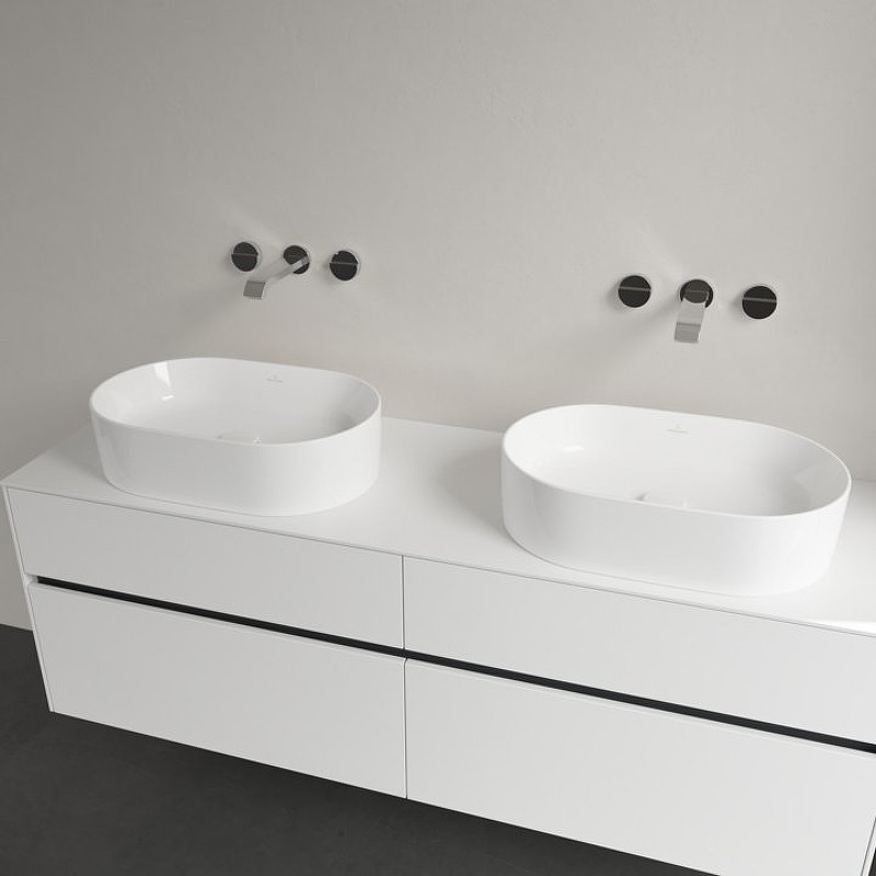Раковина накладная Villeroy & Boch Collaro 560x360x145мм, белый альпийский CeramicPlus, без перелива