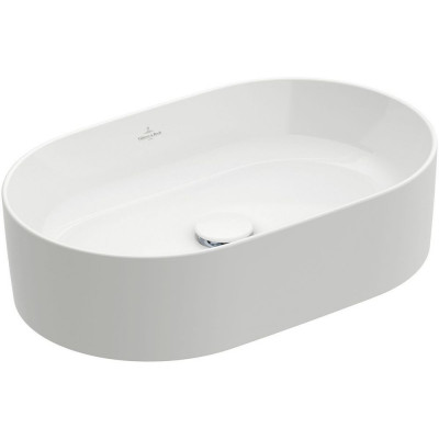Раковина накладная Villeroy & Boch Collaro 560x360x145мм, Stone White CeramicPlus, без перелива