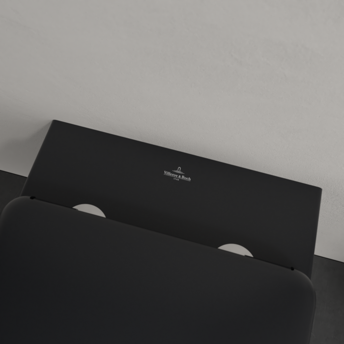 Унитаз Villeroy & Boch Antao с безободковым смывом, подвесной, с функцией TwistFlush, Pure Black CeramicPlus