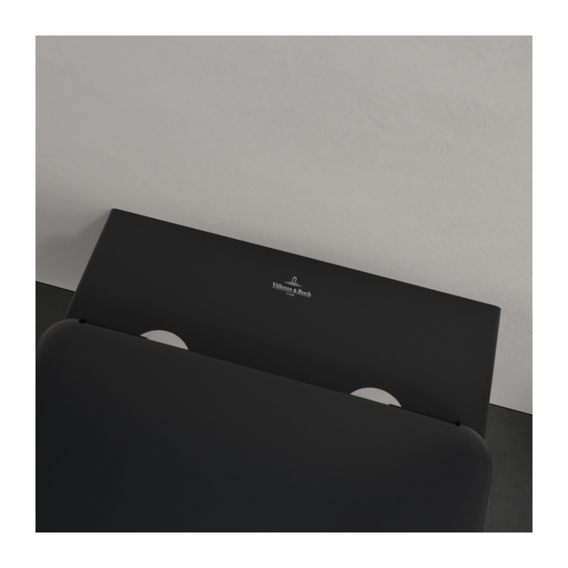 Унитаз Villeroy & Boch Antao с безободковым смывом, подвесной, с функцией TwistFlush, Pure Black CeramicPlus