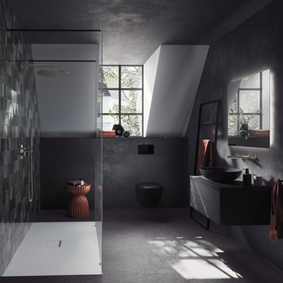 Унитаз Villeroy & Boch Antao с безободковым смывом, подвесной, с функцией TwistFlush, Pure Black CeramicPlus