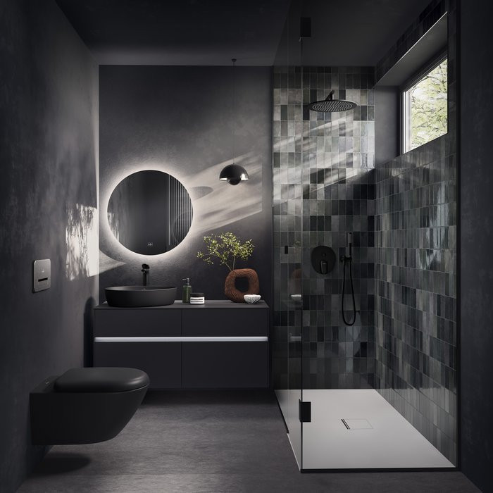 Унитаз Villeroy & Boch Antao с безободковым смывом, подвесной, с функцией TwistFlush, Pure Black CeramicPlus