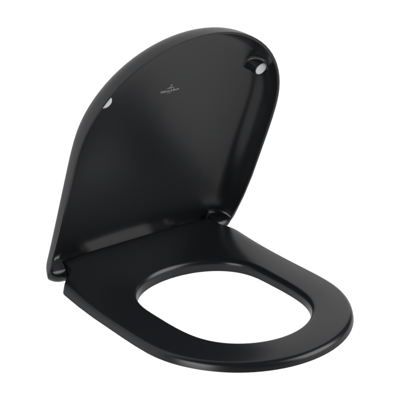 Унитаз Villeroy & Boch Antao с безободковым смывом, подвесной, с функцией TwistFlush, Pure Black CeramicPlus
