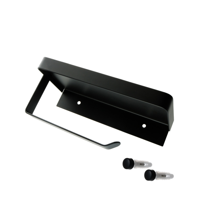 Бумагодержатель с полкой для телефона черный Fixsen HoReCa FX-31011B