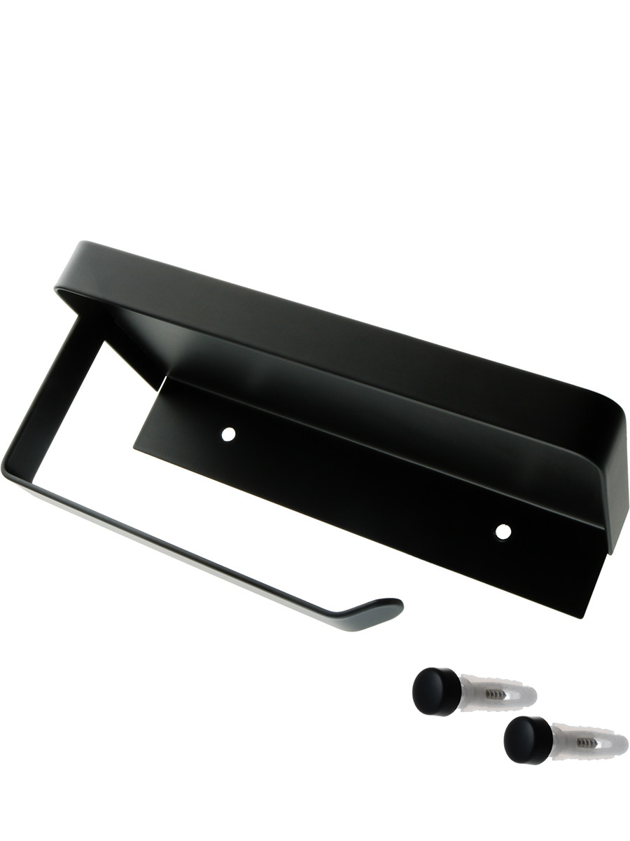 Бумагодержатель с полкой для телефона черный Fixsen HoReCa FX-31011B