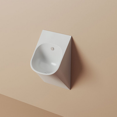 Писсуар настенный 33x31см Artceram La Fontana скрытый монтаж, белый матовый с покрытием Saniglaze 