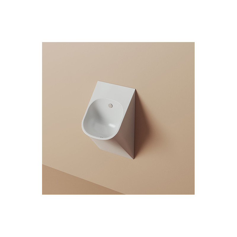 Писсуар настенный 33x31см Artceram La Fontana скрытый монтаж, белый матовый с покрытием Saniglaze 