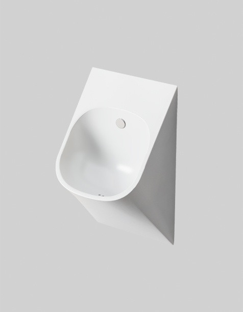 Писсуар настенный 33x31см Artceram La Fontana скрытый монтаж, белый матовый с покрытием Saniglaze 