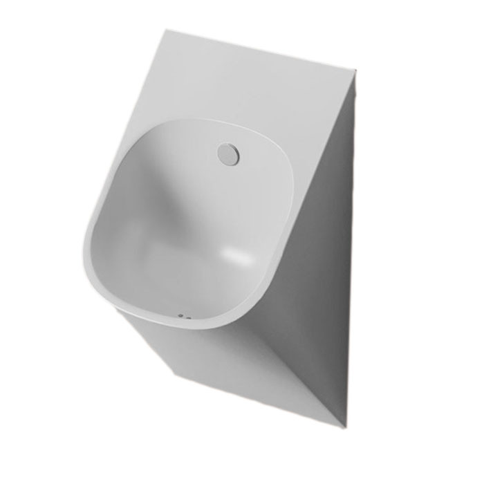 Писсуар настенный 33x31см Artceram La Fontana скрытый монтаж, белый матовый с покрытием Saniglaze 