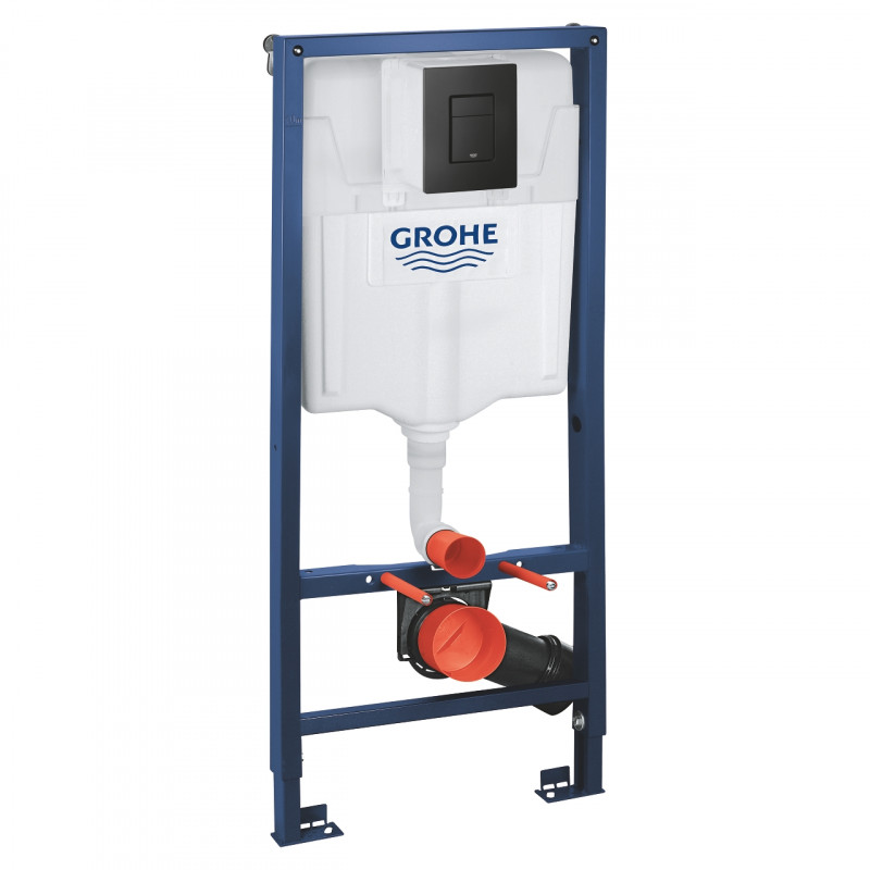 Система инсталляции для унитаза GROHE Solido 3 в 1 с панелью смыва Even, черный матовый