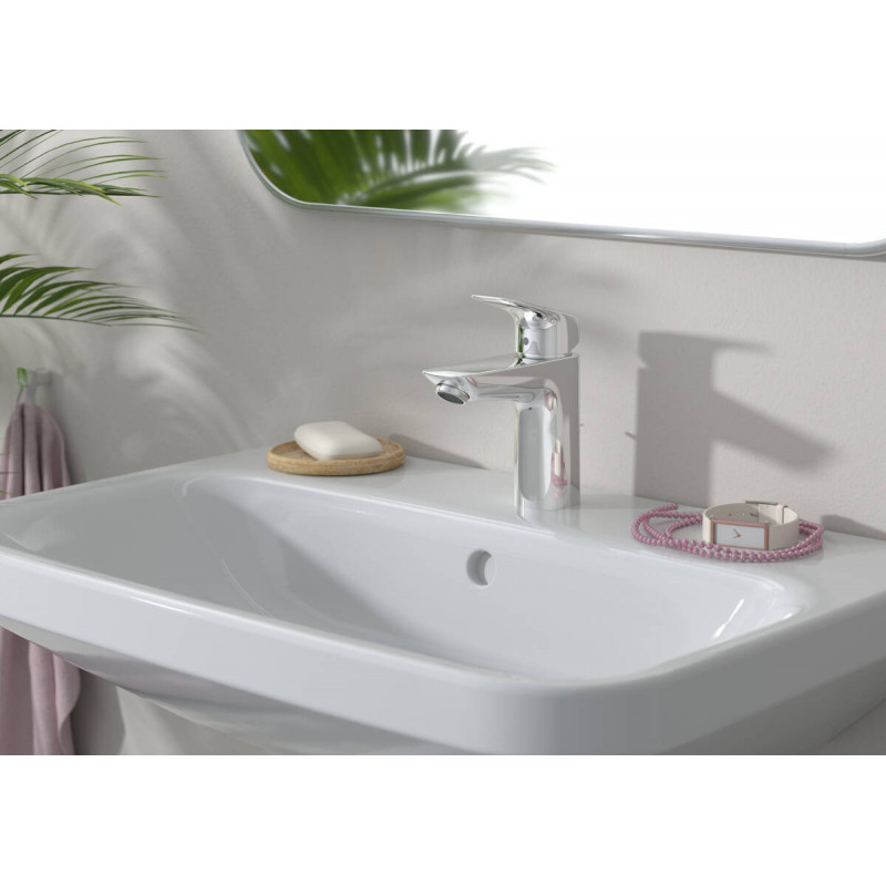 Однорычажный смеситель для раковины Hansgrohe Logis 100 с донным клапаном