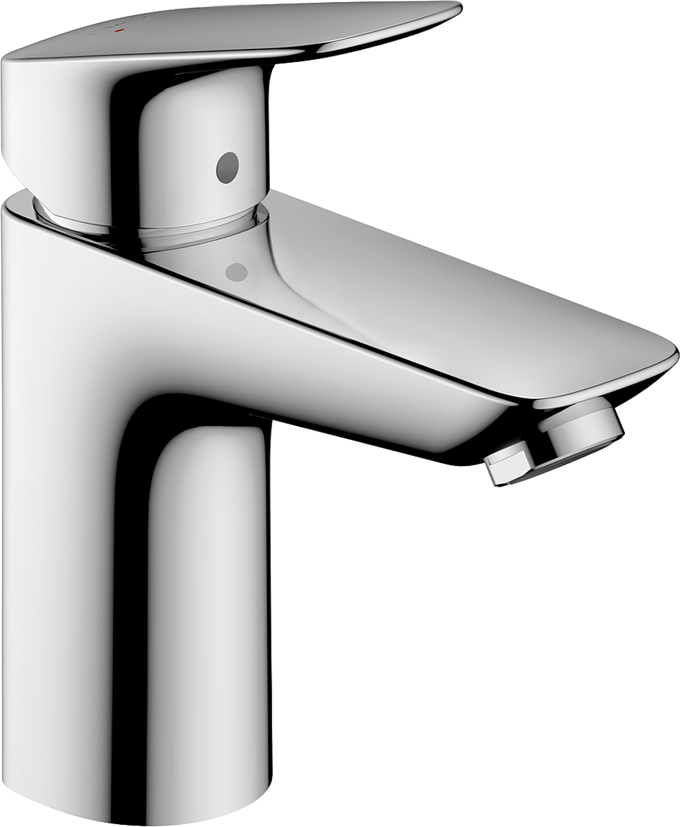 Однорычажный смеситель для раковины Hansgrohe Logis 100 с донным клапаном