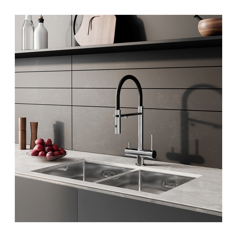 Смеситель для кухни Iddis Ace с каналом для фильтрованной воды, хром глянцевый
