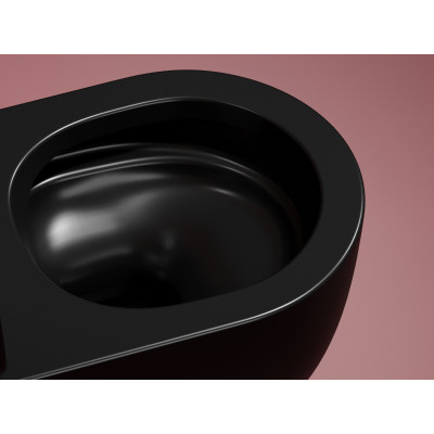 Подвесной унитаз 355х490х320мм Ceramicanova Modena Rimless черный матовый, с быстросъемным сидением микролифт