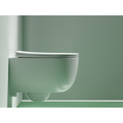 Подвесной унитаз 355х490х320мм Ceramicanova Modena Rimless белый матовый, с быстросъемным сидением микролифт