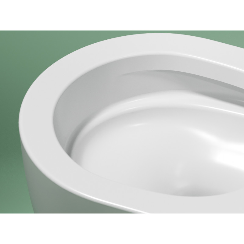 Подвесной унитаз 355х490х320мм Ceramicanova Modena Rimless белый матовый, с быстросъемным сидением микролифт