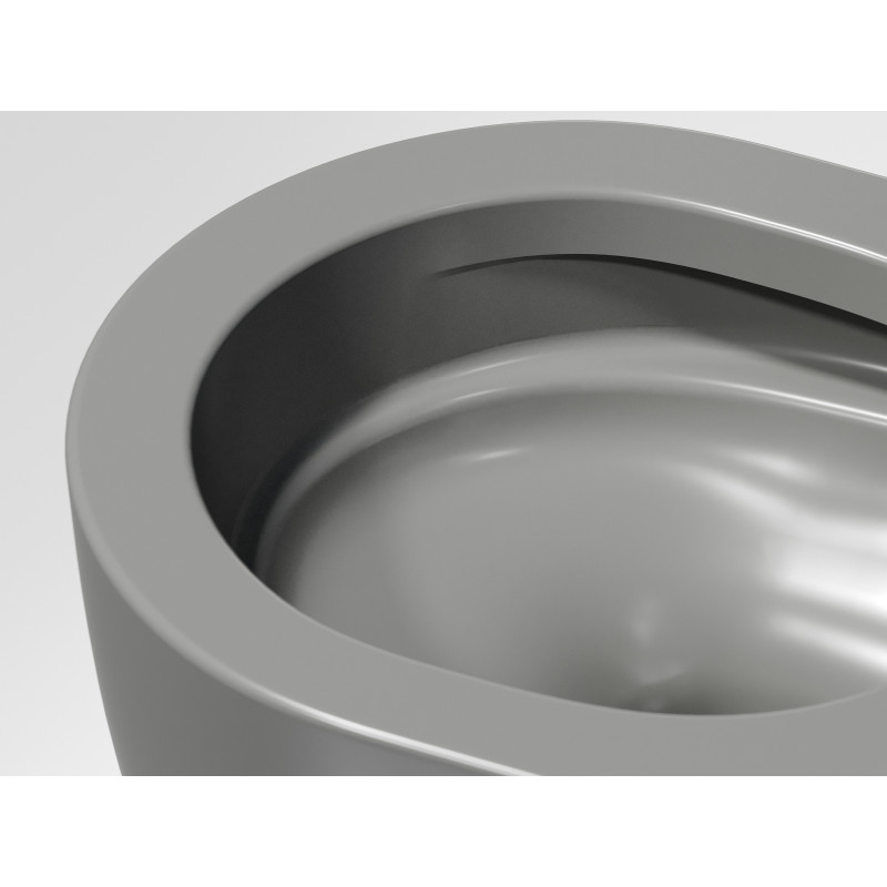 Подвесной унитаз 355х490х320мм Ceramicanova Modena Rimless антрацит матовый, с быстросъемным сидением микролифт
