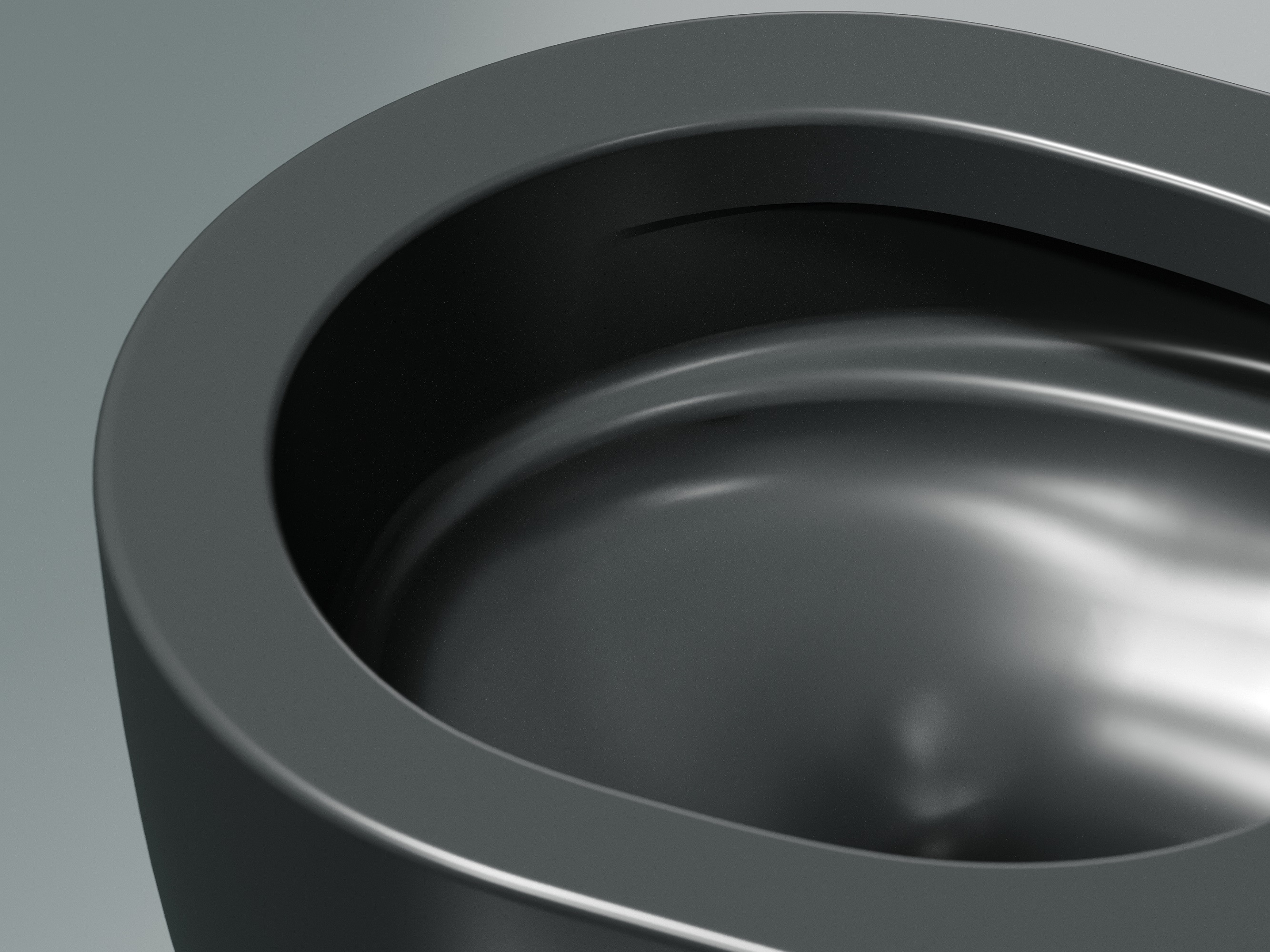 Подвесной унитаз 355х490х320мм Ceramicanova Modena Rimless темный антрацит матовый, с быстросъемным сидением микролифт