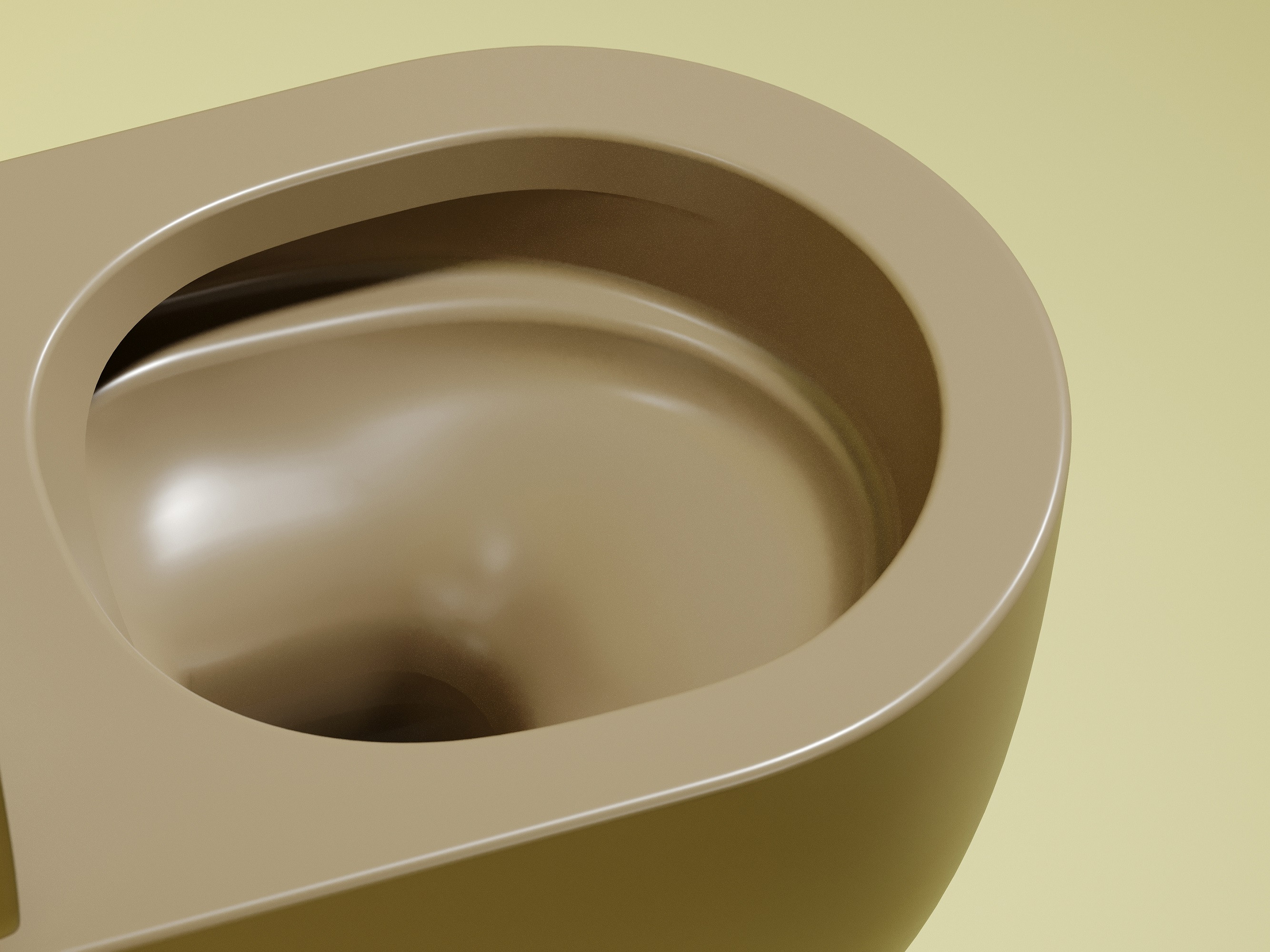 Подвесной унитаз 355х490х320мм Ceramicanova Modena Rimless Капучино матовый, с быстросъемным сидением микролифт