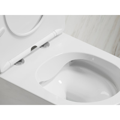 Подвесной унитаз 355х490х320мм Ceramicanova Modena Rimless белый глянцевый, с быстросъемным сидением микролифт