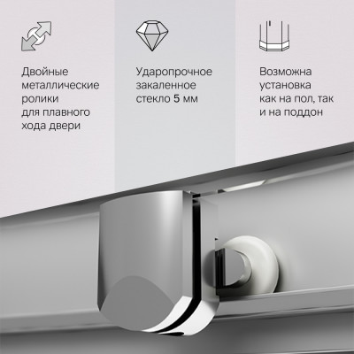 Душевой уголок 80х80x190см Am.pm Gem W90G-401-080WT