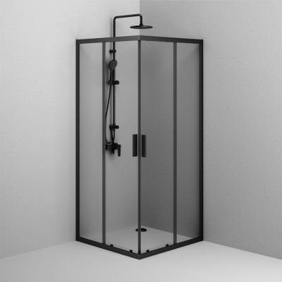 Душевой уголок черный 90x90см Am.pm Gem W93G-403-090BT