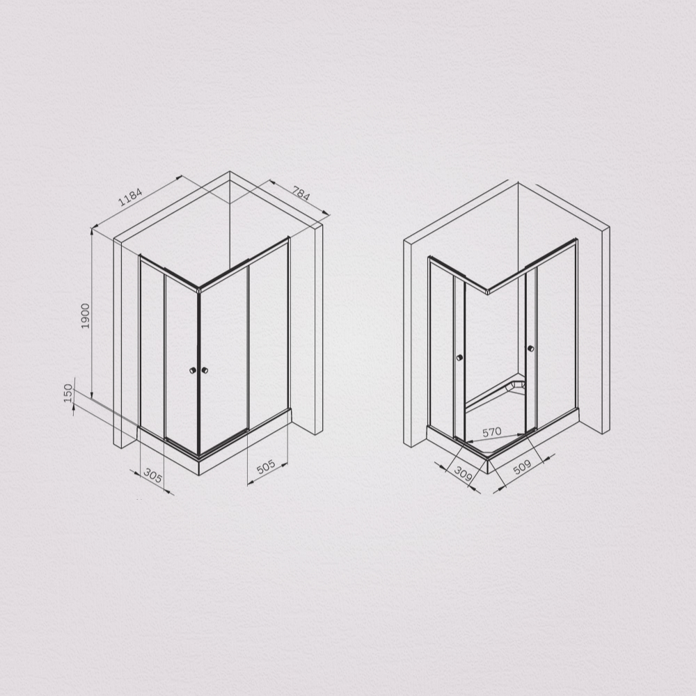 Душевой уголок черный 120x80см Am.pm X-Joy W94G-403-12080-BТ