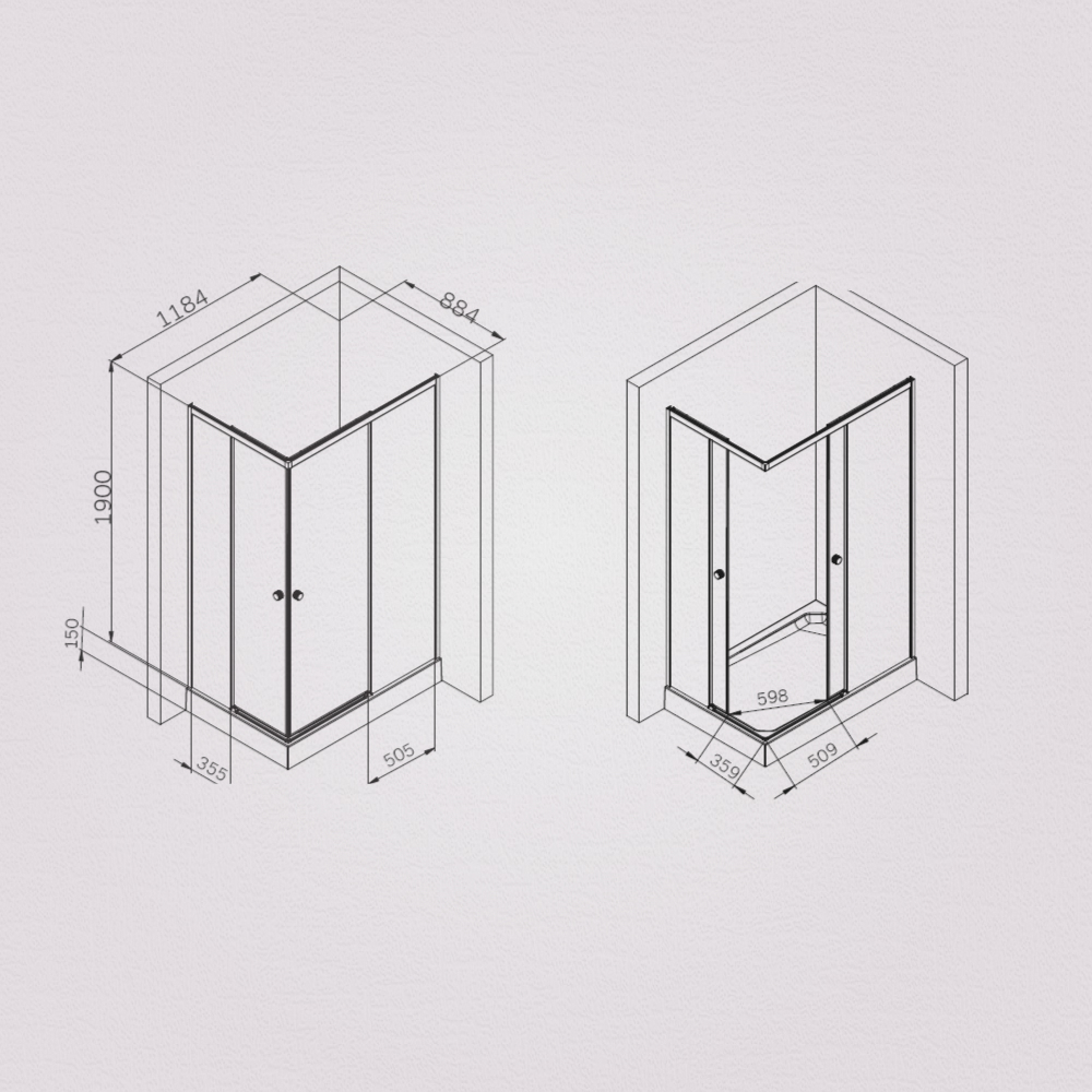 Душевой уголок черный 120x90см Am.pm X-Joy W94G-403-12090-BТ