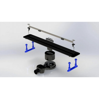 Душевой трап (лоток) CK DRAIN SET 1119-11065 65 см, с мокрым затвором, щелевой, с решеткой из нержавеющей стали