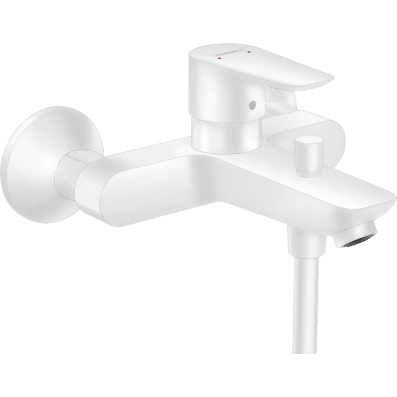 Однорычажный смеситель для ванны для наружного монтажа Hansgrohe Talis E белый матовый