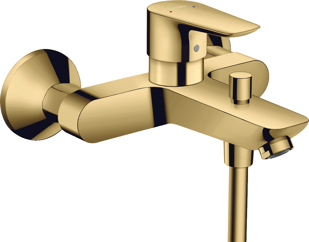 Однорычажный смеситель для ванны для наружного монтажа Hansgrohe Talis E полированное золото