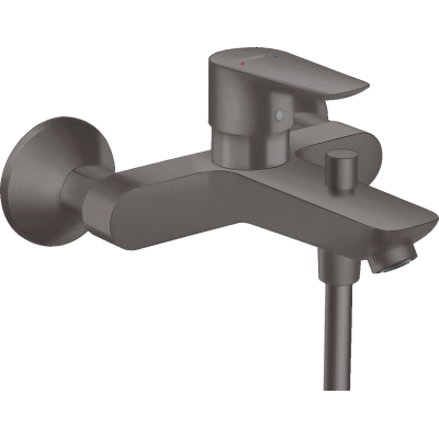 Однорычажный смеситель для ванны для наружного монтажа Hansgrohe Talis E брашированный черный хром