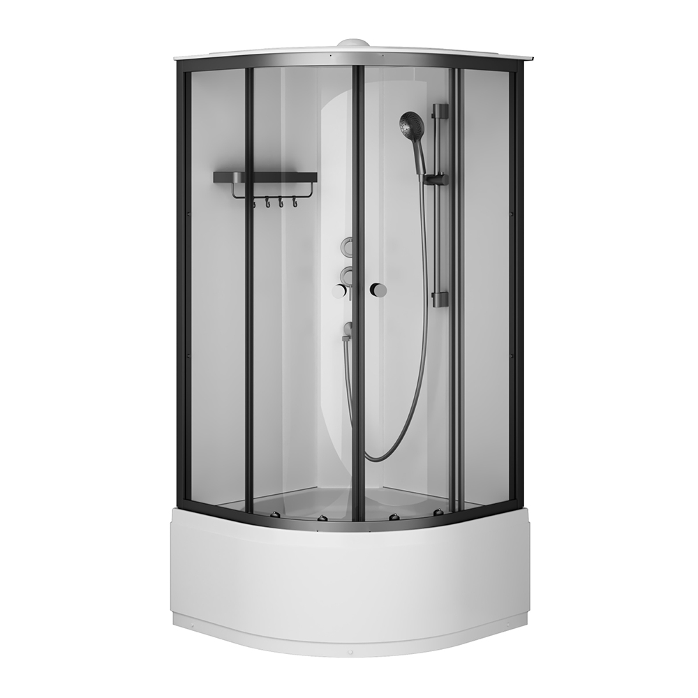Душевая кабина черная 90x90см без гидромассажа Am.pm X-Joy W94C-401A-090BT