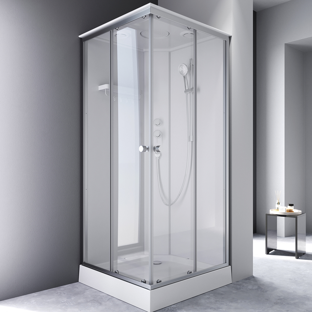 W94C-403-090MT X-Joy Square кабина душевая  90x90,  профиль мат.хром, стекло прозрачное