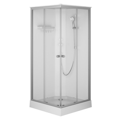 Душевая кабина хром 90x90см без гидромассажа Am.pm X-Joy W94C-403-090MT