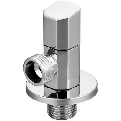 Вентиль хром угловой G1/2"х3/4" Ру16 с отражателем Aquasfera 1079-02