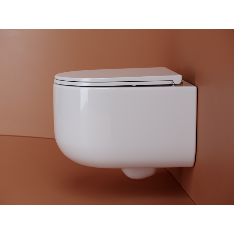 Подвесной унитаз 360х490мм Ceramicanova Ulma Rimless CN4006 белый