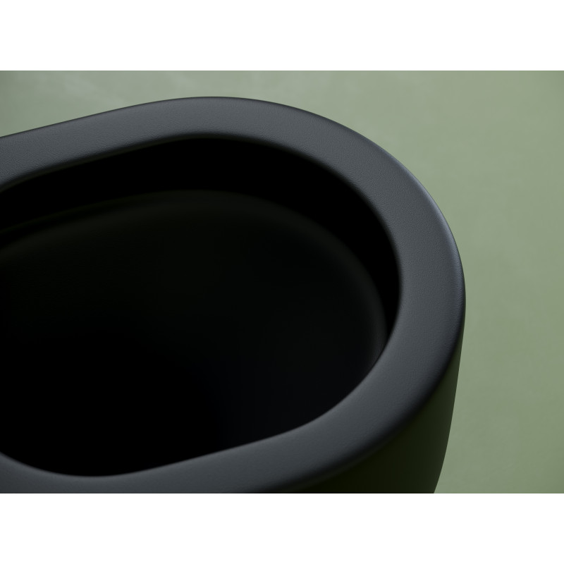 Подвесной унитаз 360х490мм Ceramicanova Ulma Rimless CN4006MB черный матовый