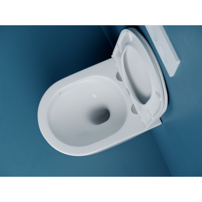 Подвесной унитаз 360х495мм Ceramicanova Vogue Торнадо безободковый CN4008T белый
