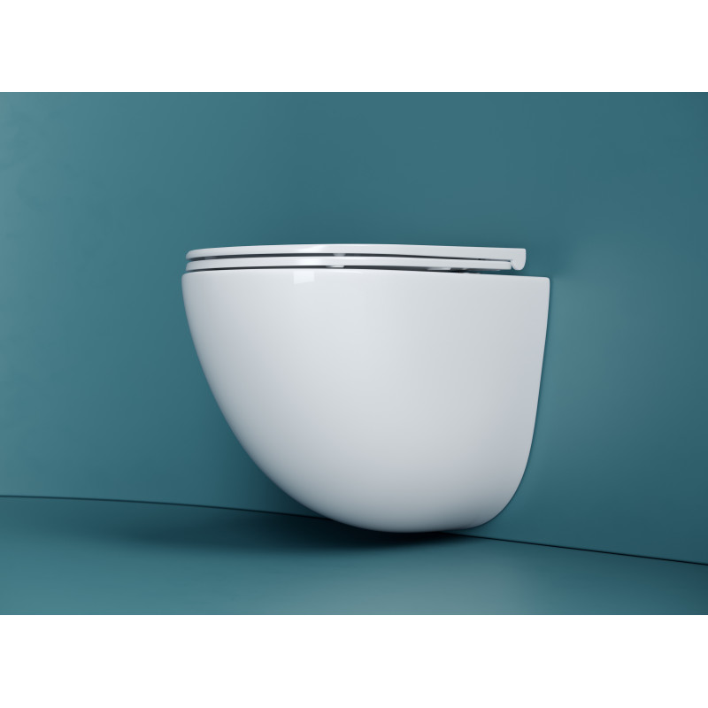 Подвесной унитаз 360х495мм Ceramicanova Vogue Торнадо безободковый CN4008T белый