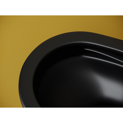 Подвесной унитаз 360х495мм Ceramicanova Vogue Торнадо безободковый CN4008T черный матовый