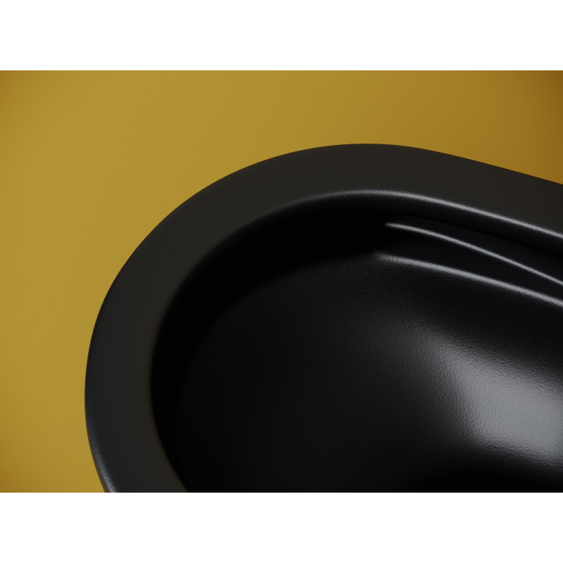 Подвесной унитаз 360х495мм Ceramicanova Vogue Торнадо безободковый CN4008T черный матовый