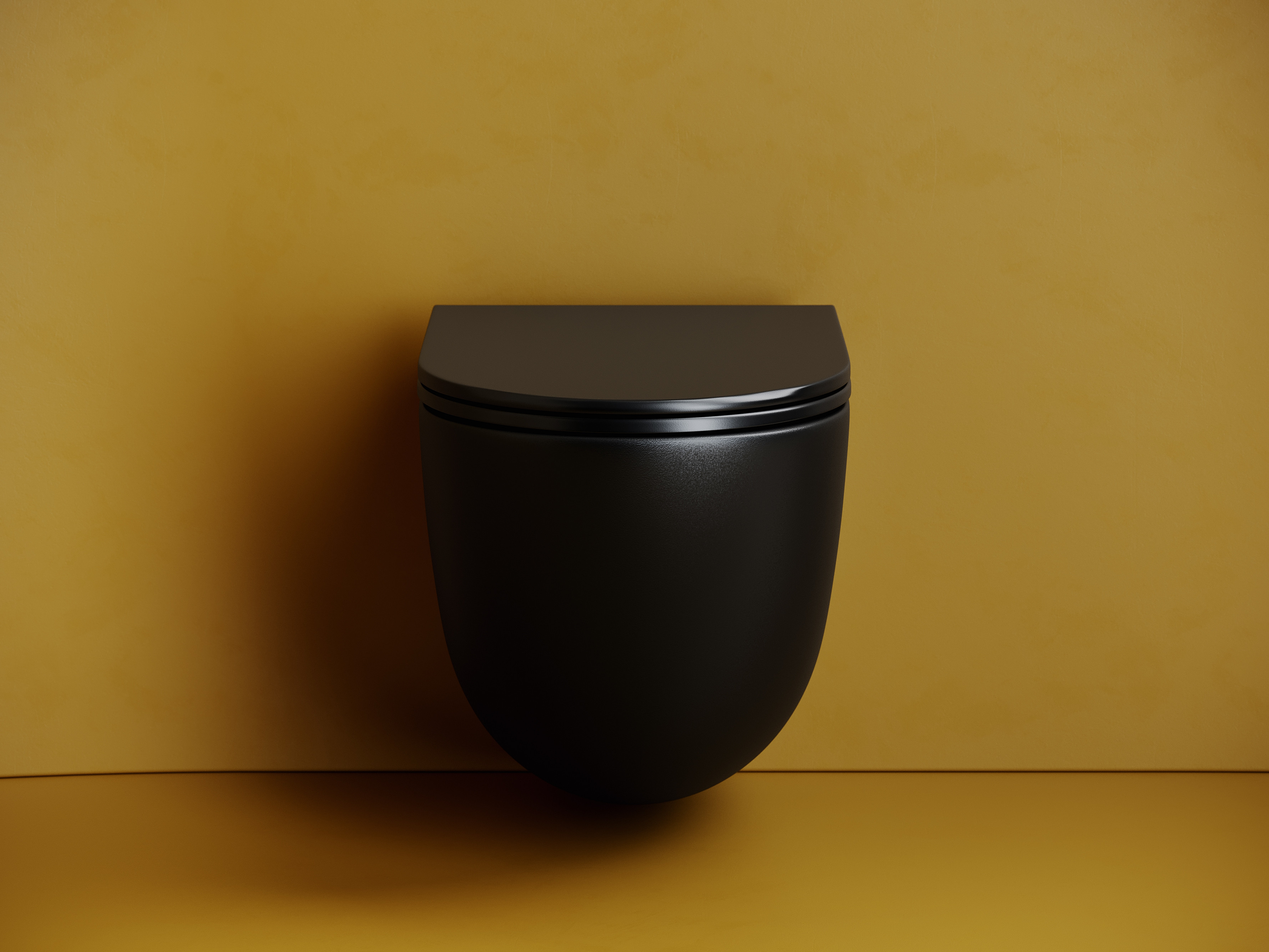 Подвесной унитаз 360х495мм Ceramicanova Vogue Торнадо безободковый CN4008T черный матовый