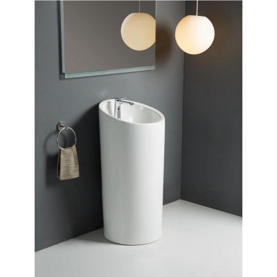 Раковина напольная WW LEERBACH 4546 GL-WT белая