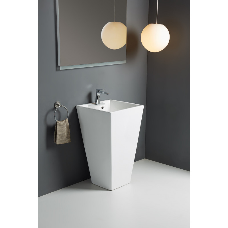 Раковина напольная  WW LEERBACH 4847 GL-WT белая