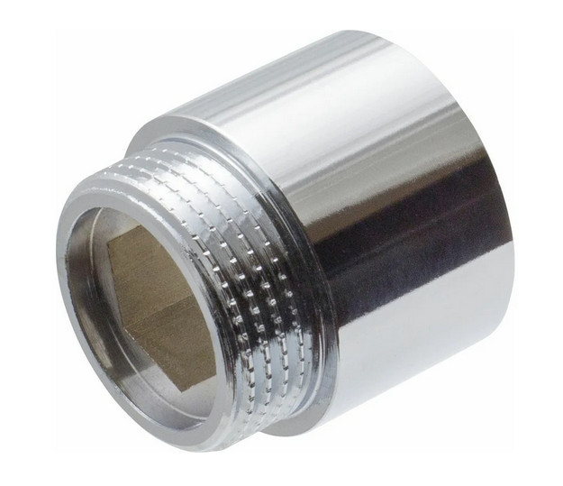 Удлинитель латунь хром Ду 15 (1/2") L-20мм ВР/НР Aquasfera