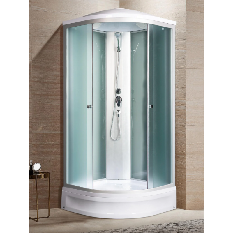 Душевая кабина с поддоном хром 80x80х220см River NARA LIGHT XL 80/24 MT