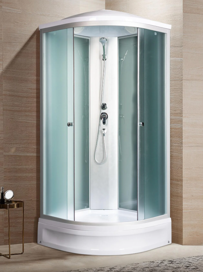 Душевая кабина с поддоном хром 90x90х220см River NARA LIGHT XL 90/24 MT